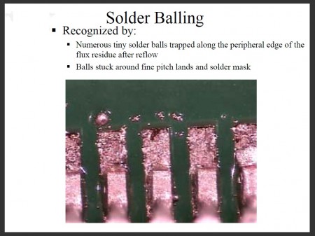 SOLDER BALLING